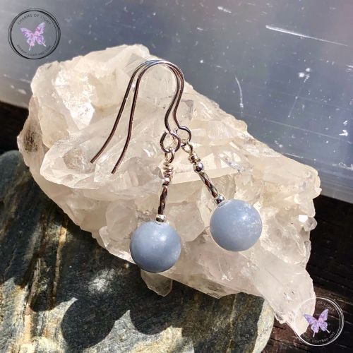 Angelite Silver Earrings